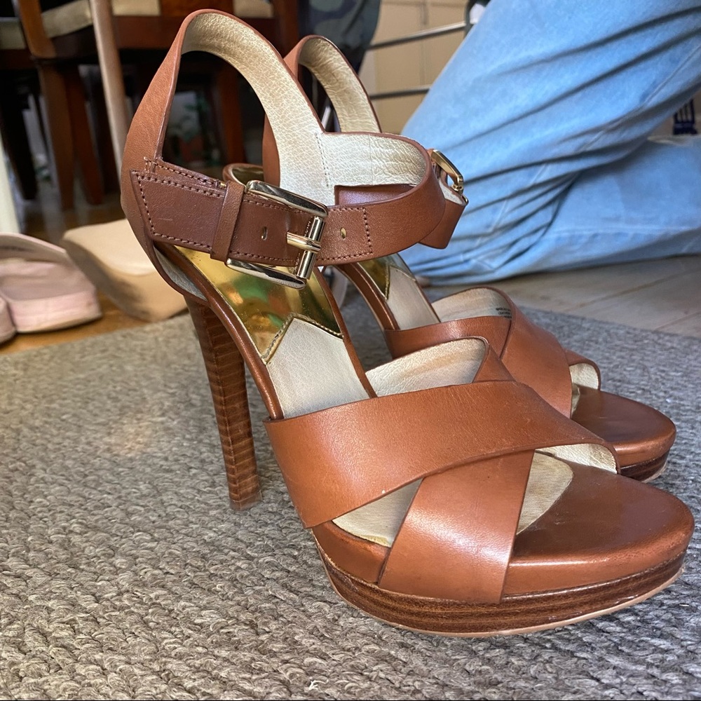 ***SOLD***MK Heels with Gold Accents